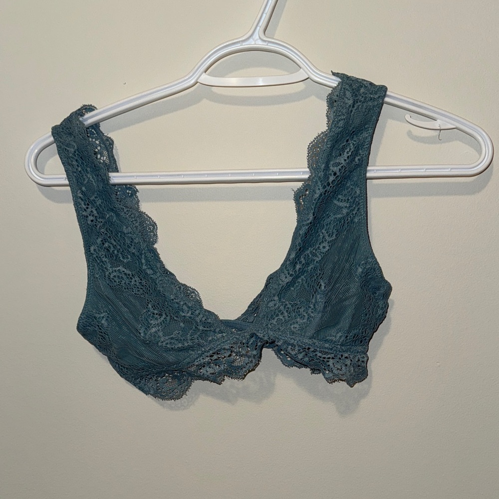 Lace Bralette - Teal Blue